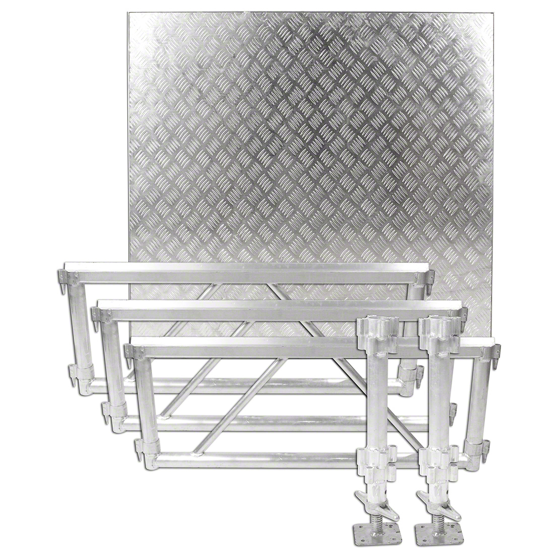 All Terrain 4'x4' Extension Kit - 3 Side Panels/2 Leg Assembly/1 Platform, Weatherproof Aluminum