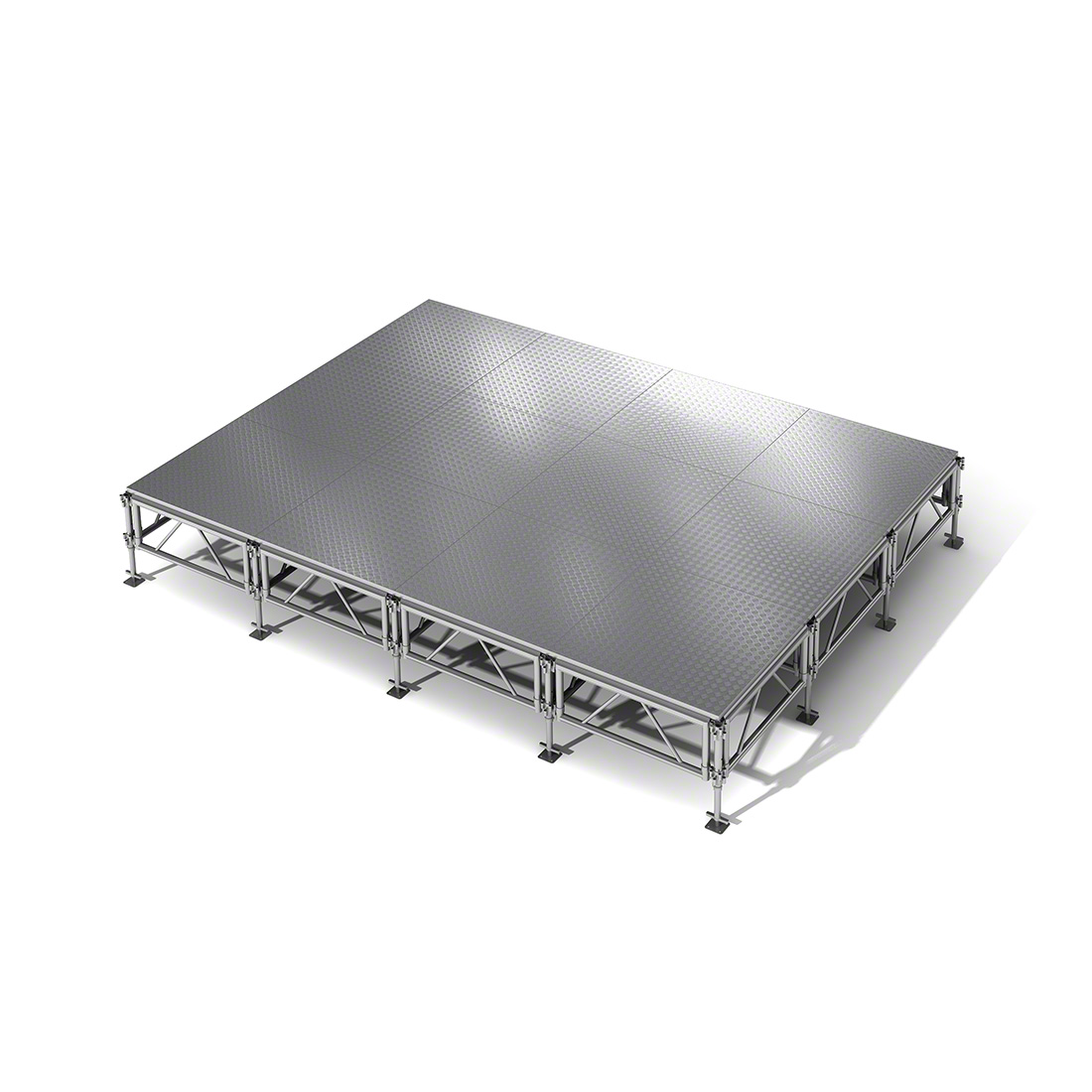 All-Terrain 12'x16' Outdoor Stage System, 24"-48" High, Weatherproof Aluminum