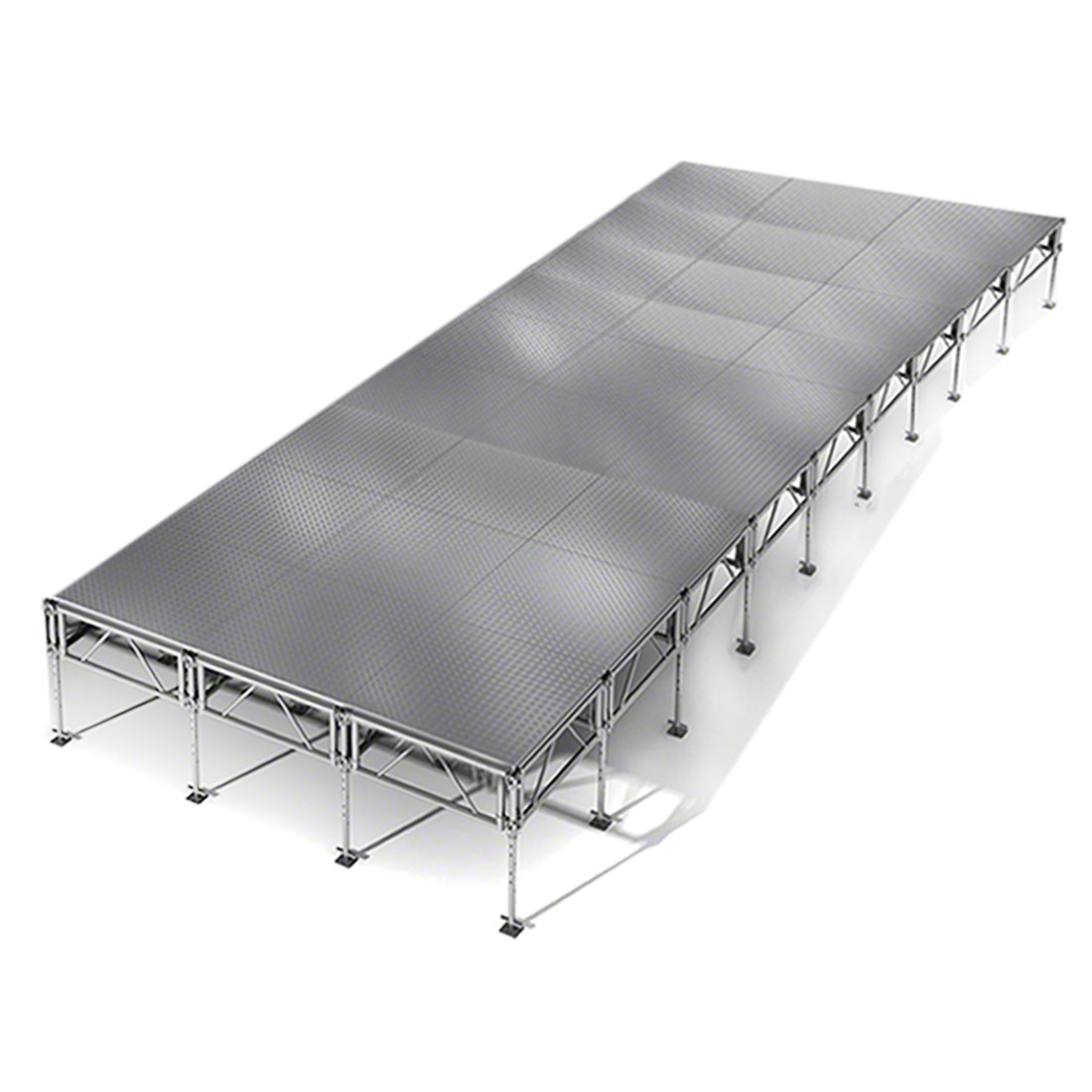 All-Terrain 12'x36' Outdoor Stage System, 24"-48" High, Weatherproof Aluminum