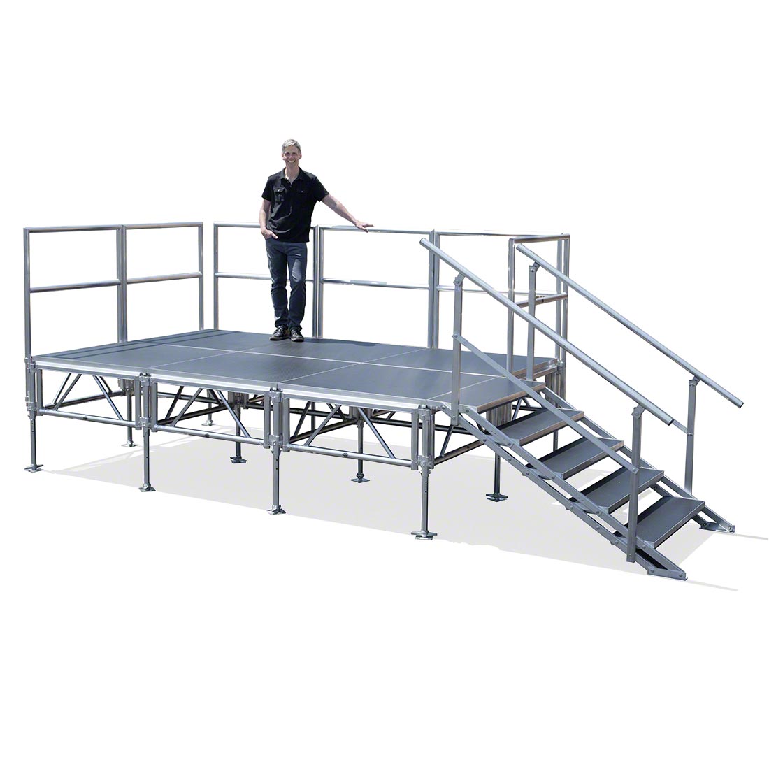 TotalPackage™ 8'x12' Outdoor Portable Stage Kit, Weatherproof Aluminum
