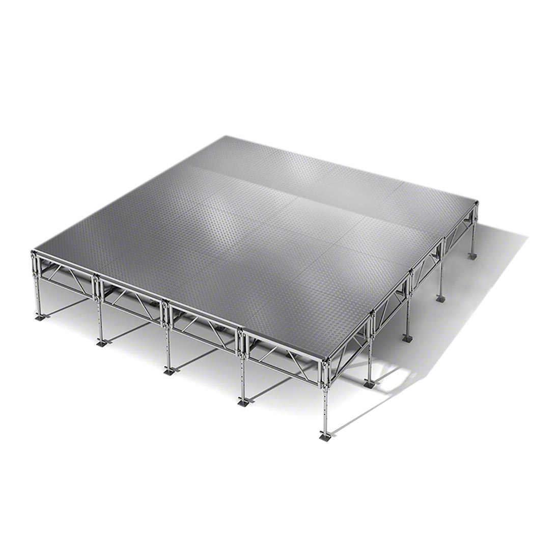 All-Terrain 16'x16' Outdoor Stage System, 24"-48" High, Weatherproof Aluminum