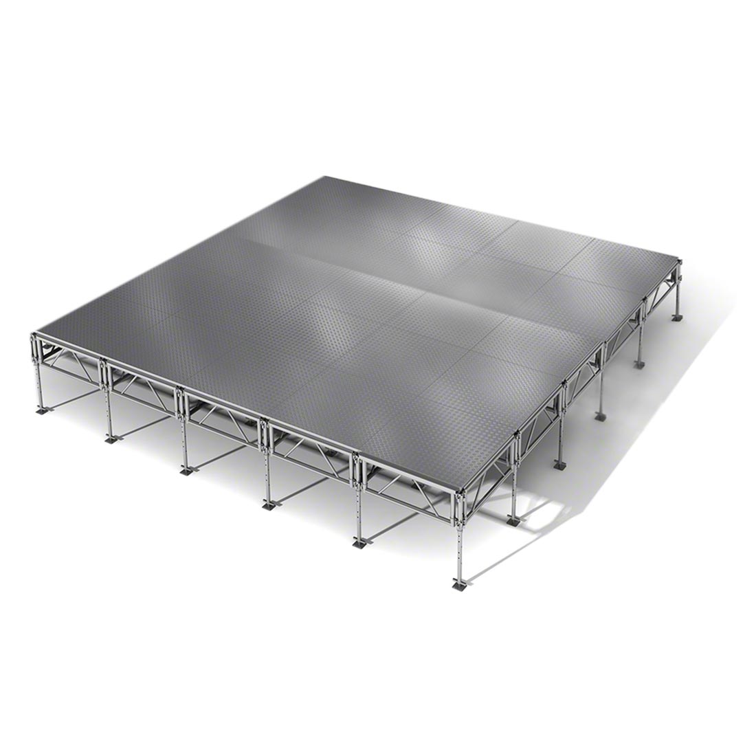 All-Terrain 20'x20' Outdoor Stage System, 24"-48" High, Weatherproof Aluminum