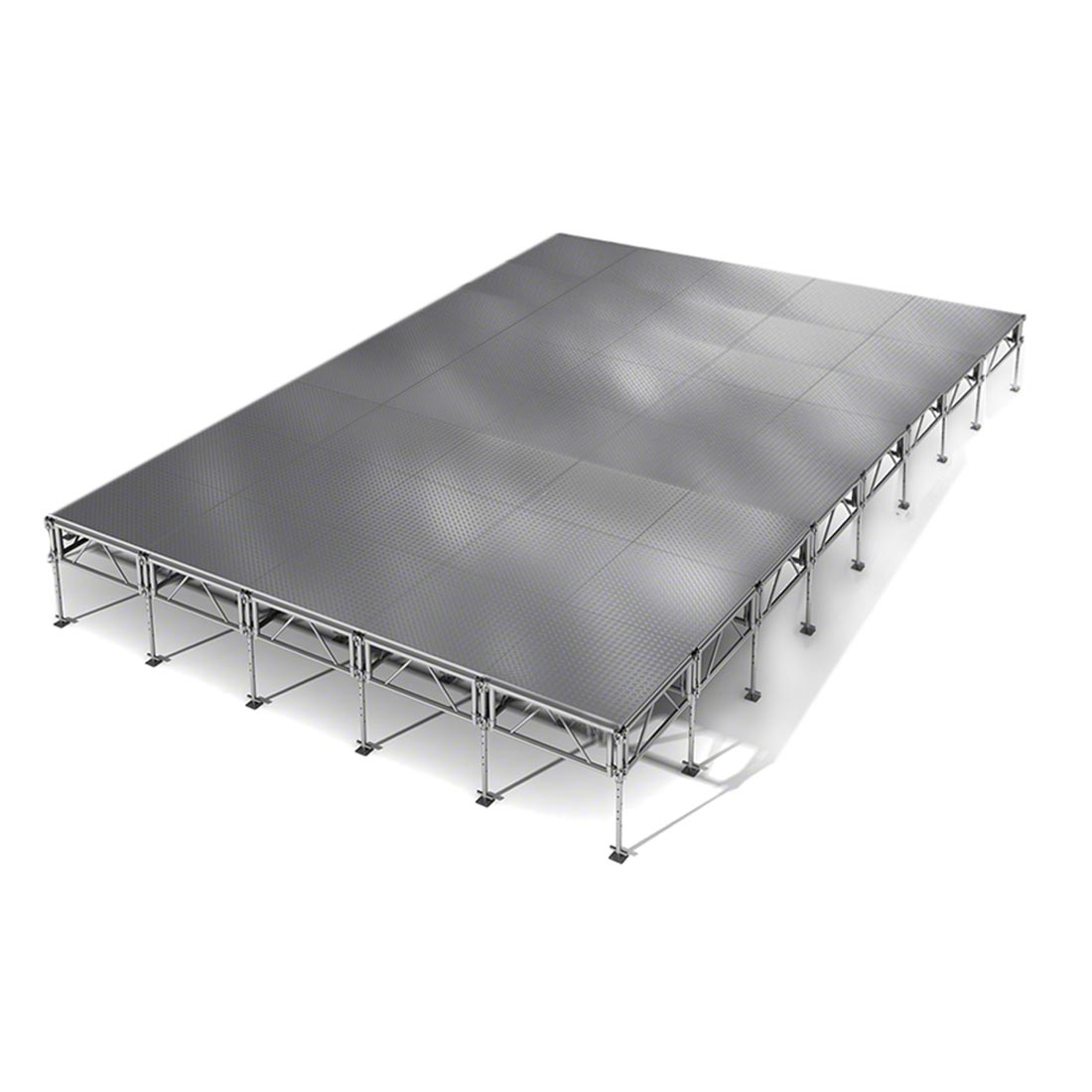 All-Terrain 20'x32' Outdoor Stage System, 24"-48" High, Weatherproof Aluminum