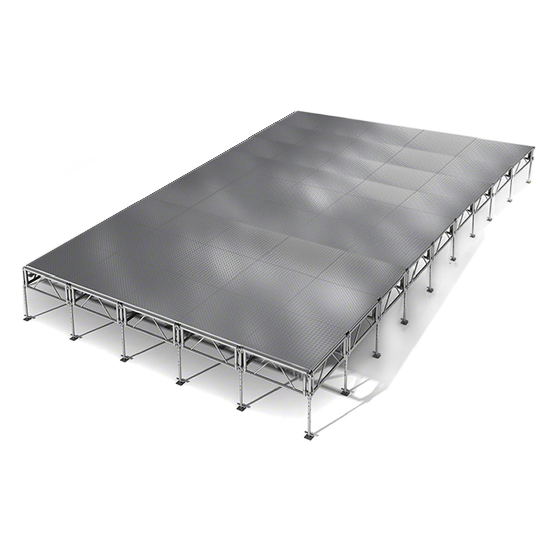 All-Terrain 20'x36' Outdoor Stage System, 24"-48" High, Weatherproof Aluminum