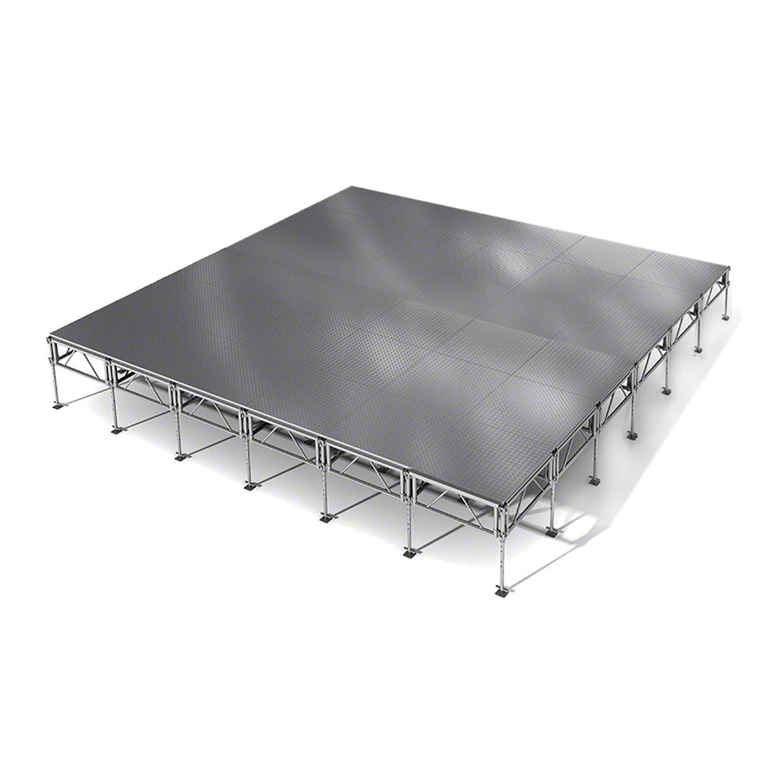 All-Terrain 24'x24' Outdoor Stage System, 24"-48" High, Weatherproof Aluminum
