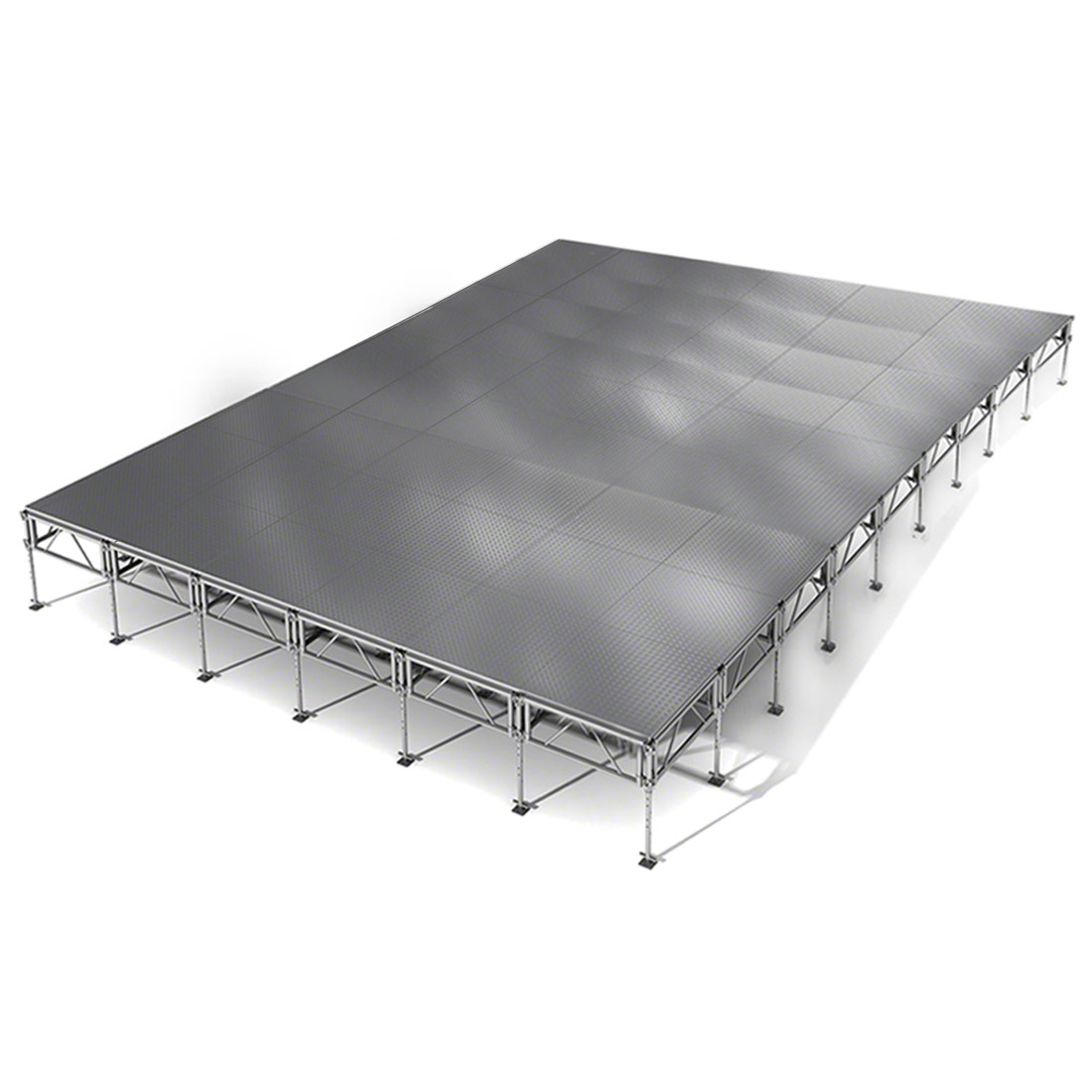 All-Terrain 24'x36' Outdoor Stage System, 24"-48" High, Weatherproof Aluminum