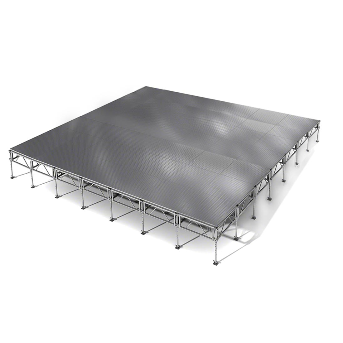 All-Terrain 28'x28' Outdoor Stage System, 24"-48" High, Weatherproof Aluminum