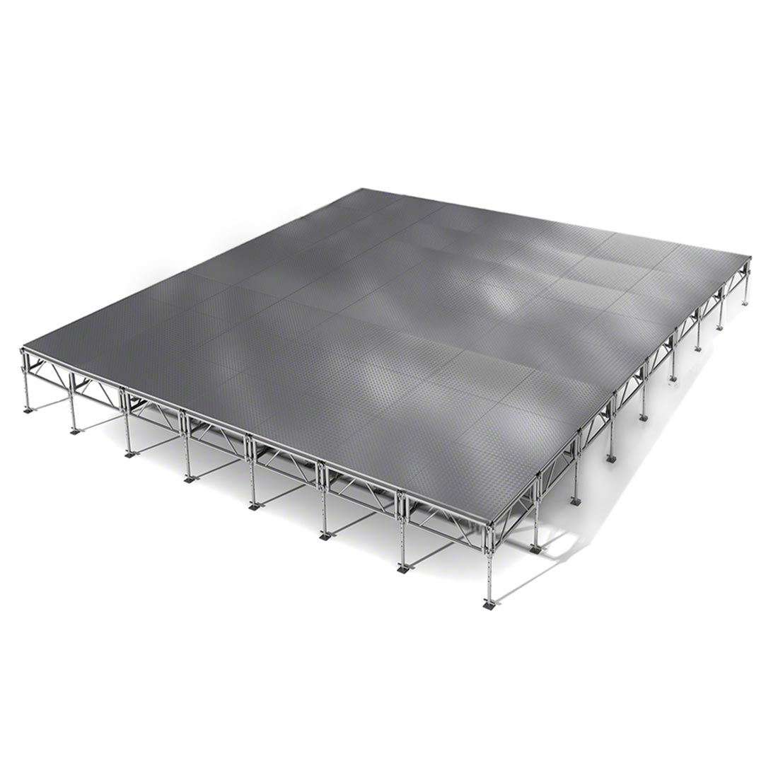 All-Terrain 28'x32' Outdoor Stage System, 24"-48" High, Weatherproof Aluminum