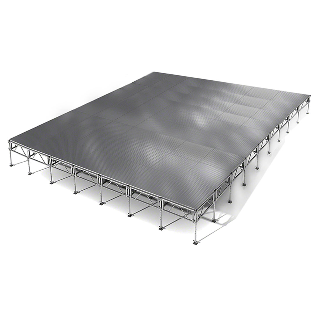 All-Terrain 28'x36' Outdoor Stage System, 24"-48" High, Weatherproof Aluminum