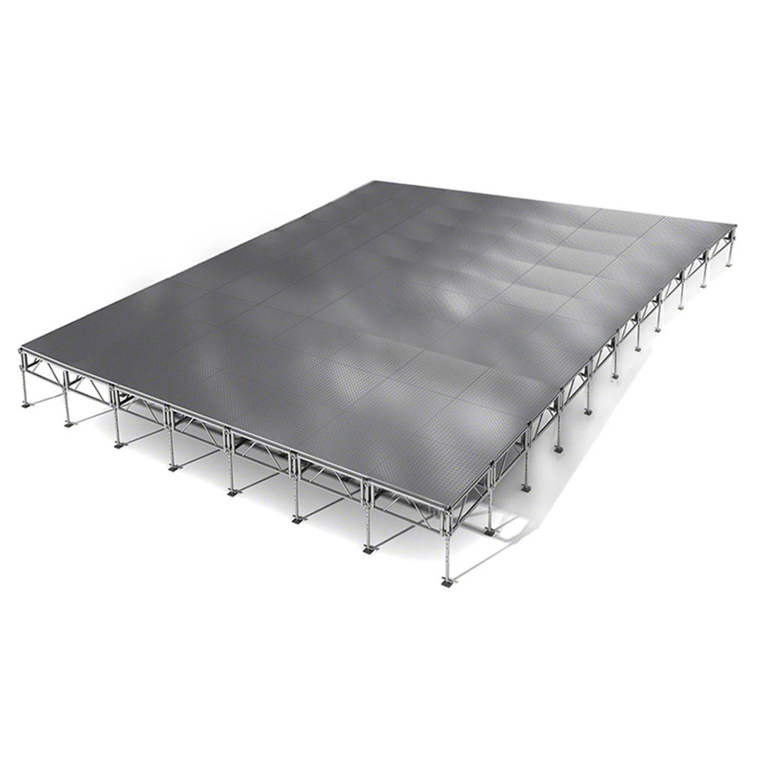 All-Terrain 28'x40' Outdoor Stage System, 24"-48" High, Weatherproof Aluminum