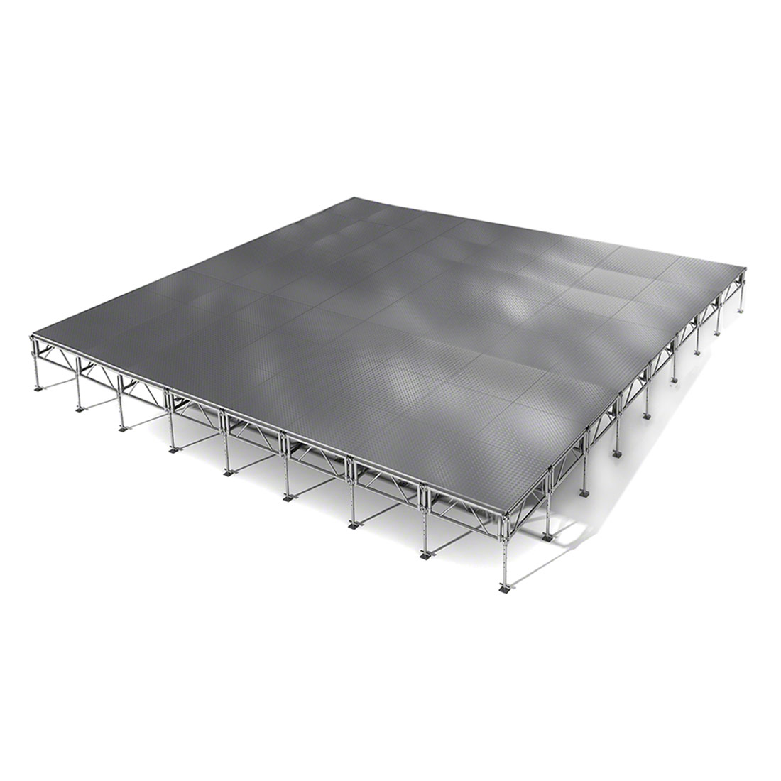 All-Terrain 32'x32' Outdoor Stage System, 24"-48" High, Weatherproof Aluminum