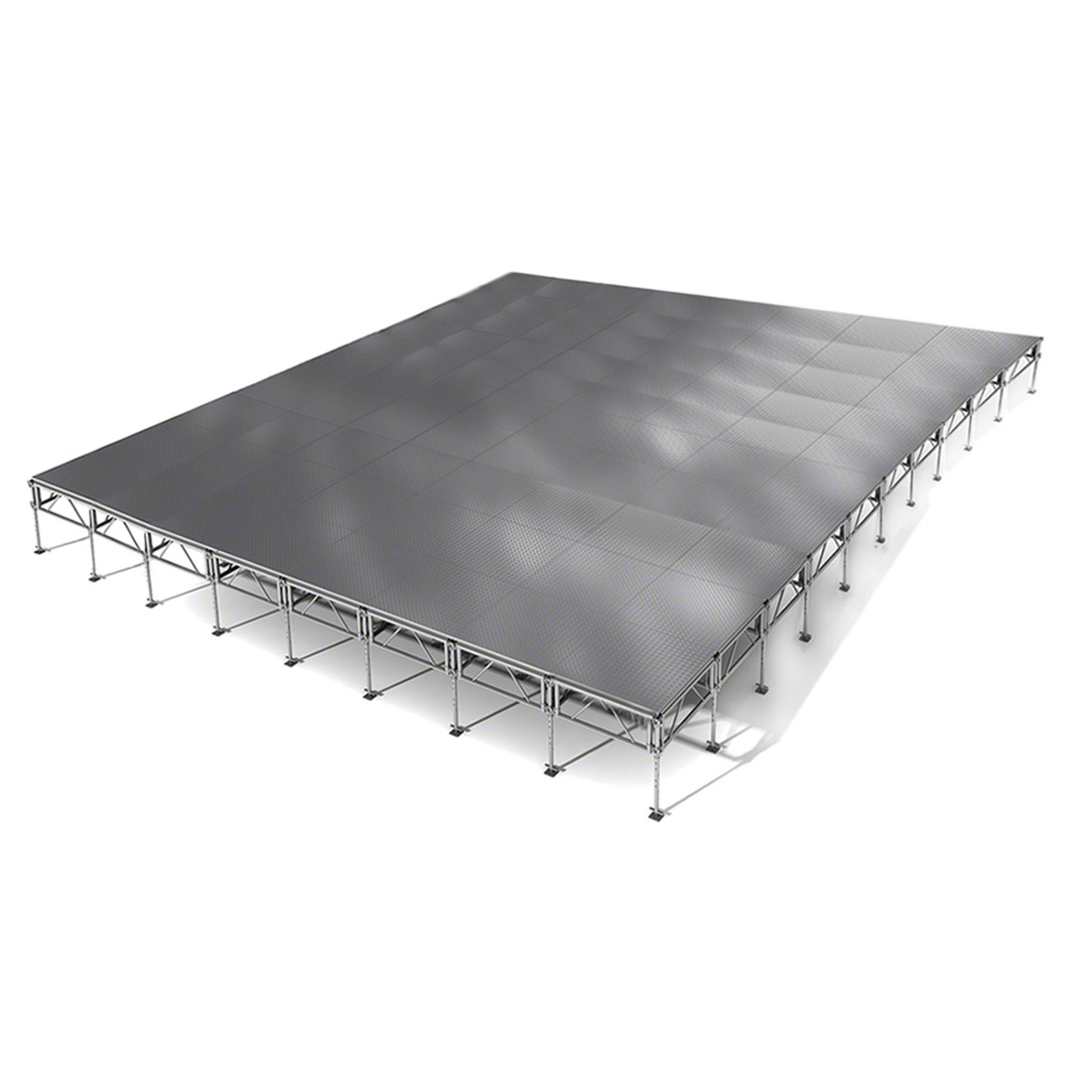 All-Terrain 32'x40' Outdoor Stage System, 24"-48" High, Weatherproof Aluminum