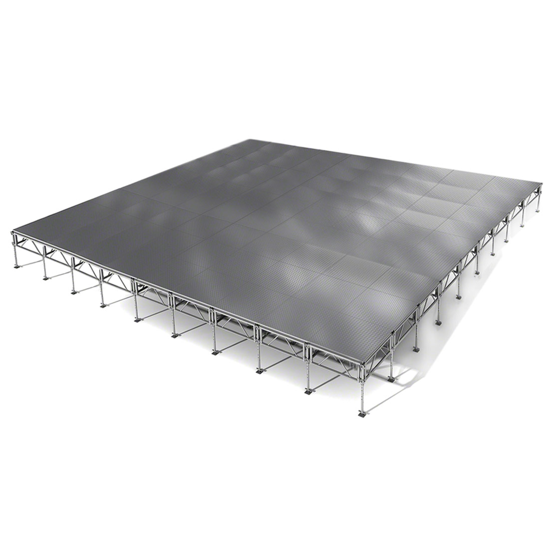 All-Terrain 36'x36' Outdoor Stage System, 24"-48" High, Weatherproof Aluminum