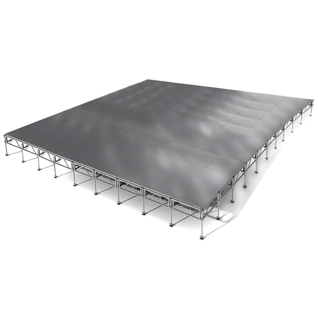 All-Terrain 36'x40' Outdoor Stage System, 24"-48" High, Weatherproof Aluminum