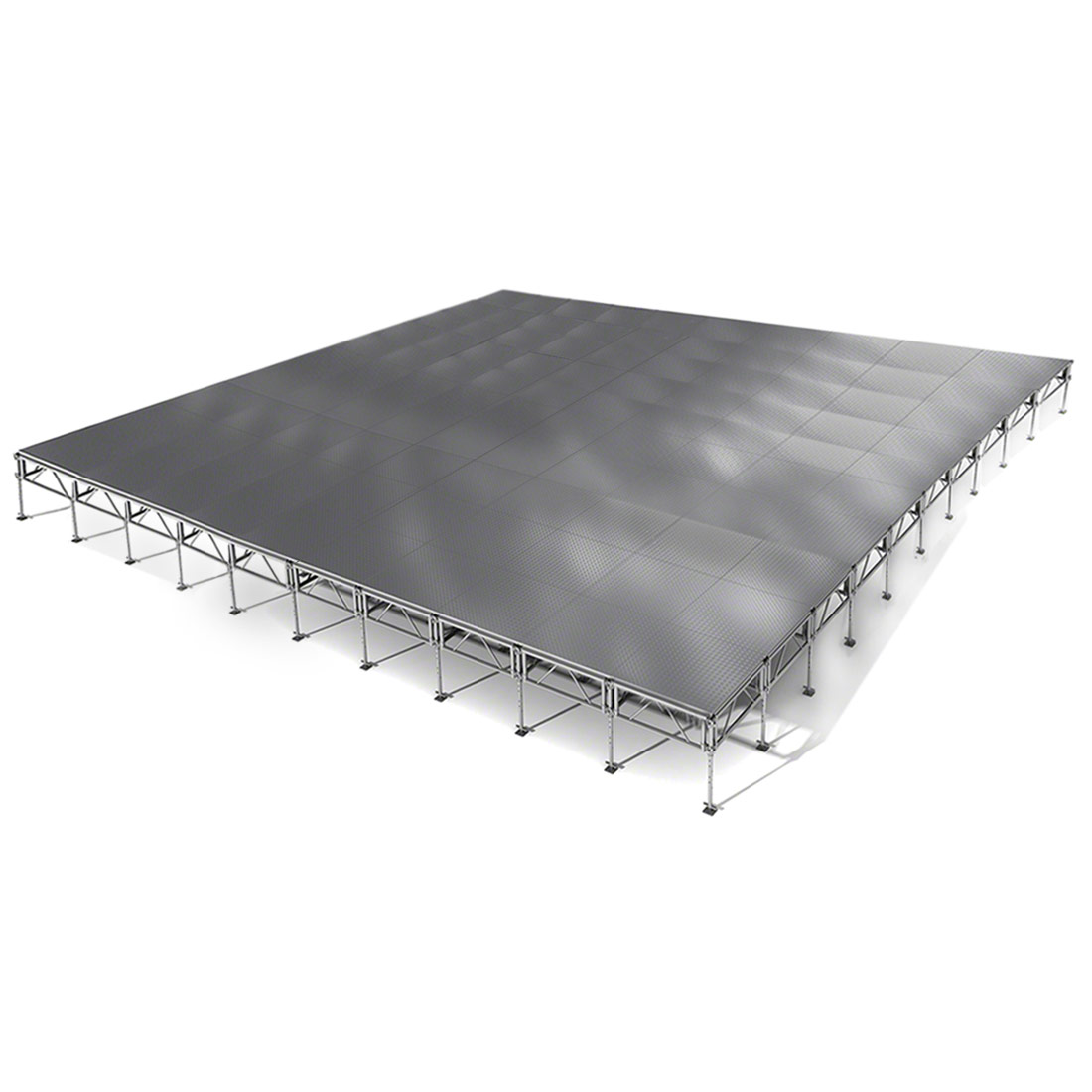 All-Terrain 40'x40' Outdoor Stage System, 24"-48" High, Weatherproof Aluminum