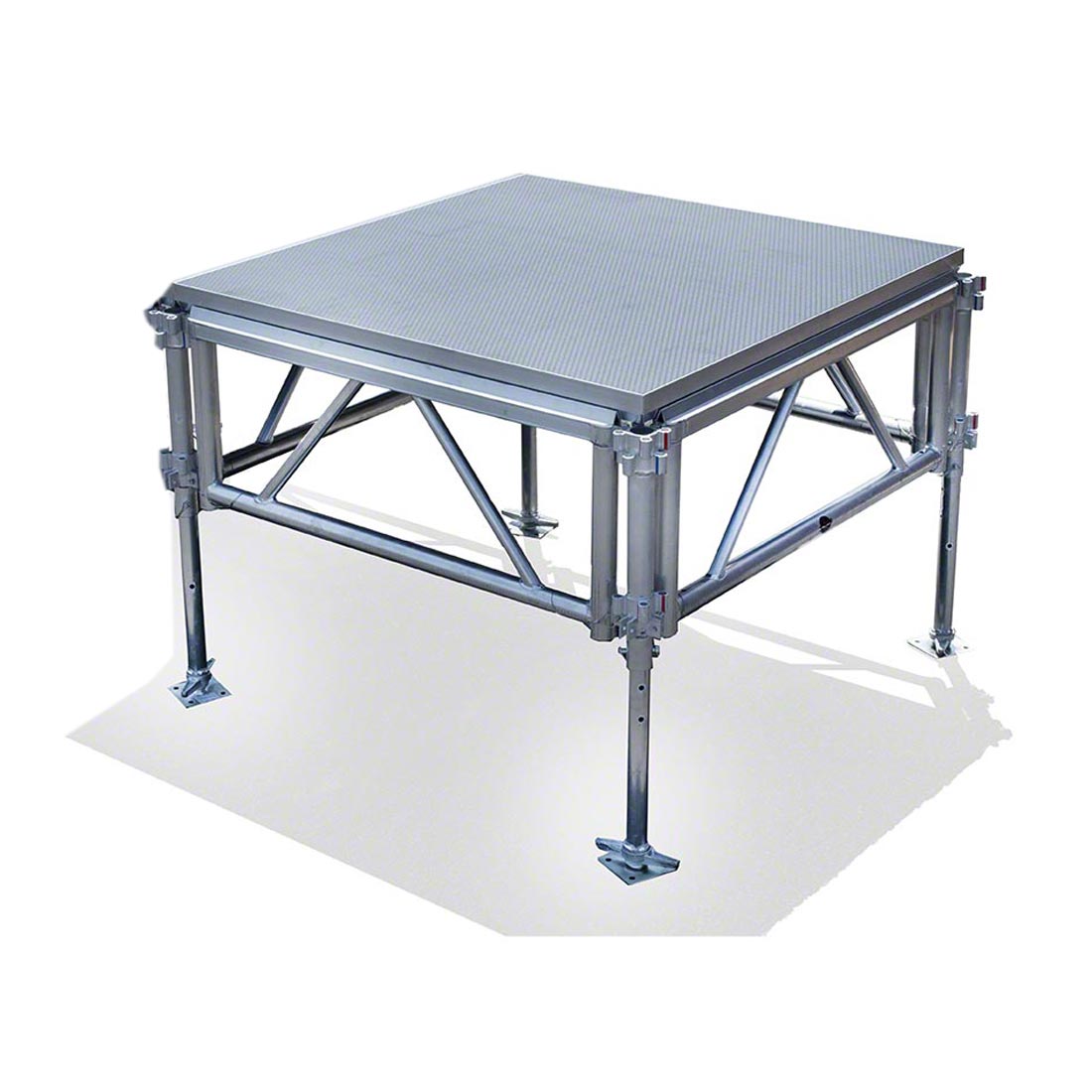 All-Terrain 4'x4' Outdoor Stage System, 24"-48" High, Weatherproof Aluminum