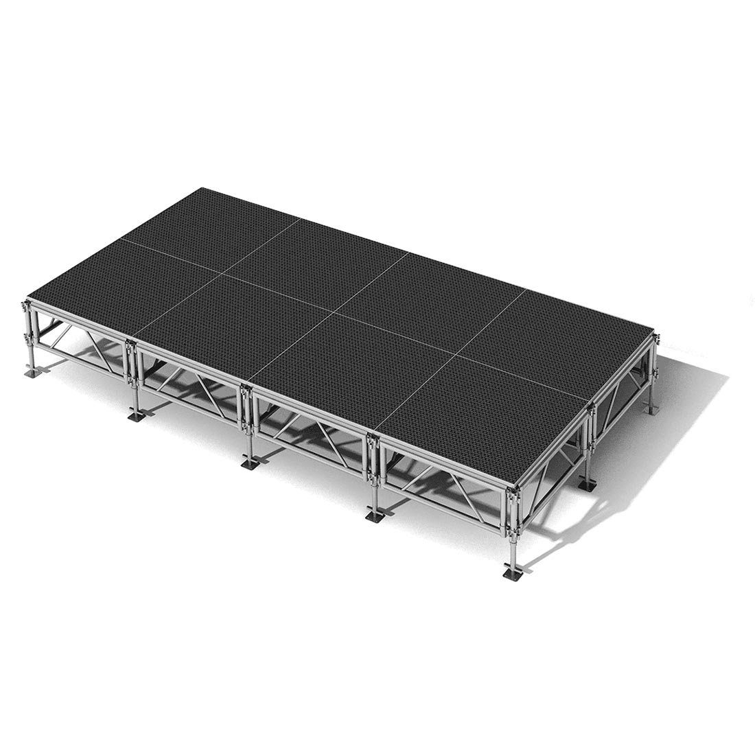 All-Terrain 8'x16' Outdoor Stage System, 24"-48" High, Industrial Finish