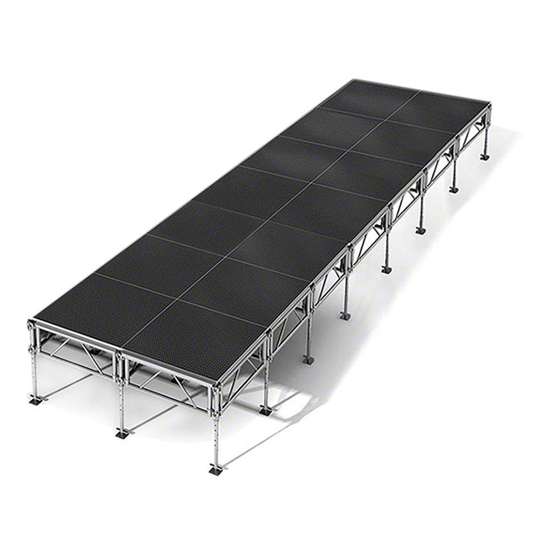 All-Terrain 8'x28' Outdoor Stage System, 24"-48" High, Industrial Finish