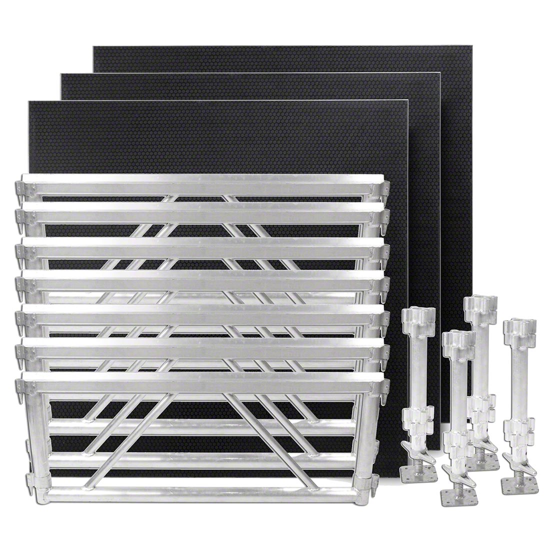 All Terrain 4'x12' Extension Kit - 7 Side Panels/4 Leg Assembly/3 Platforms, Industrial Finish