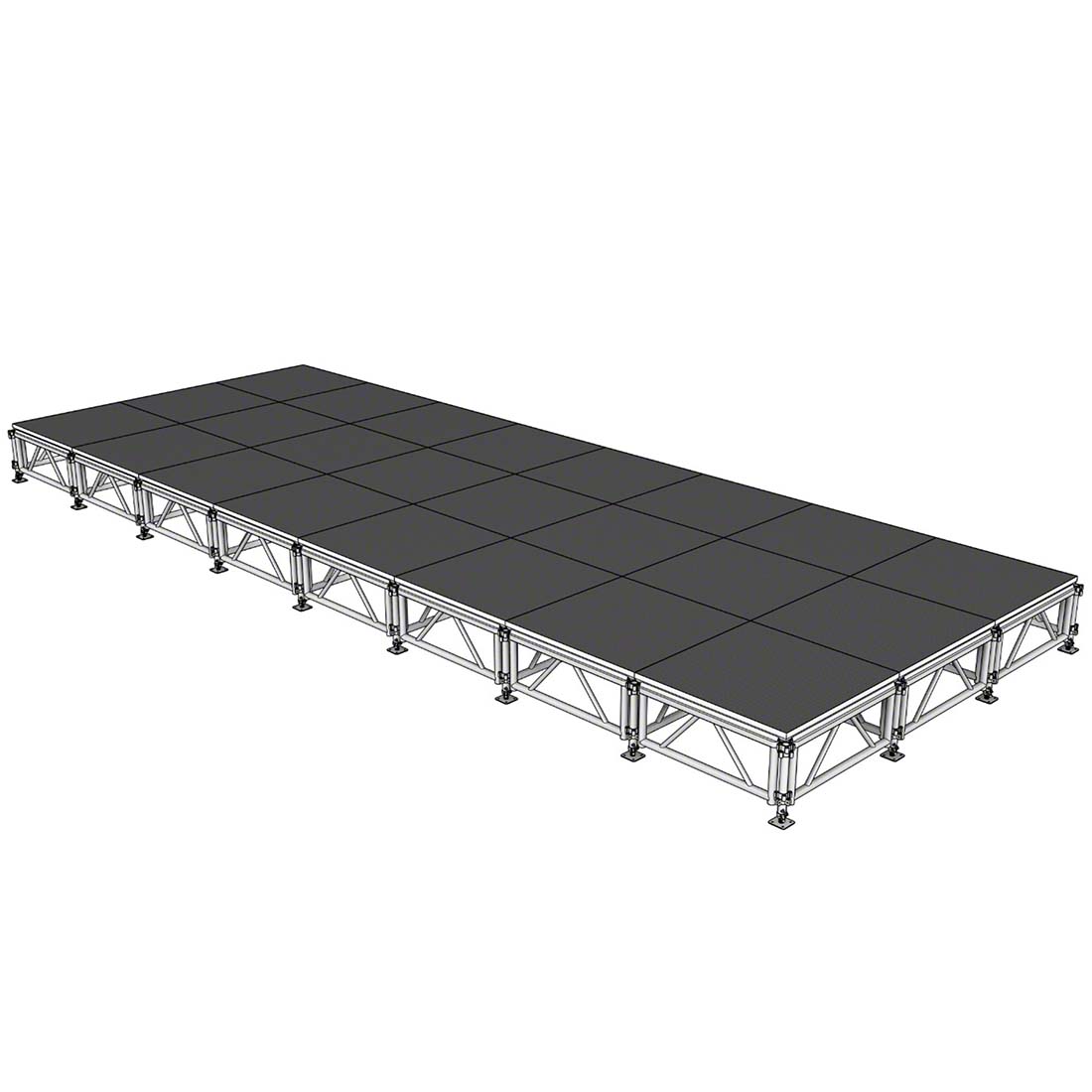 All-Terrain 12'x32' Outdoor Stage System, 24"-48" High, Industrial Finish