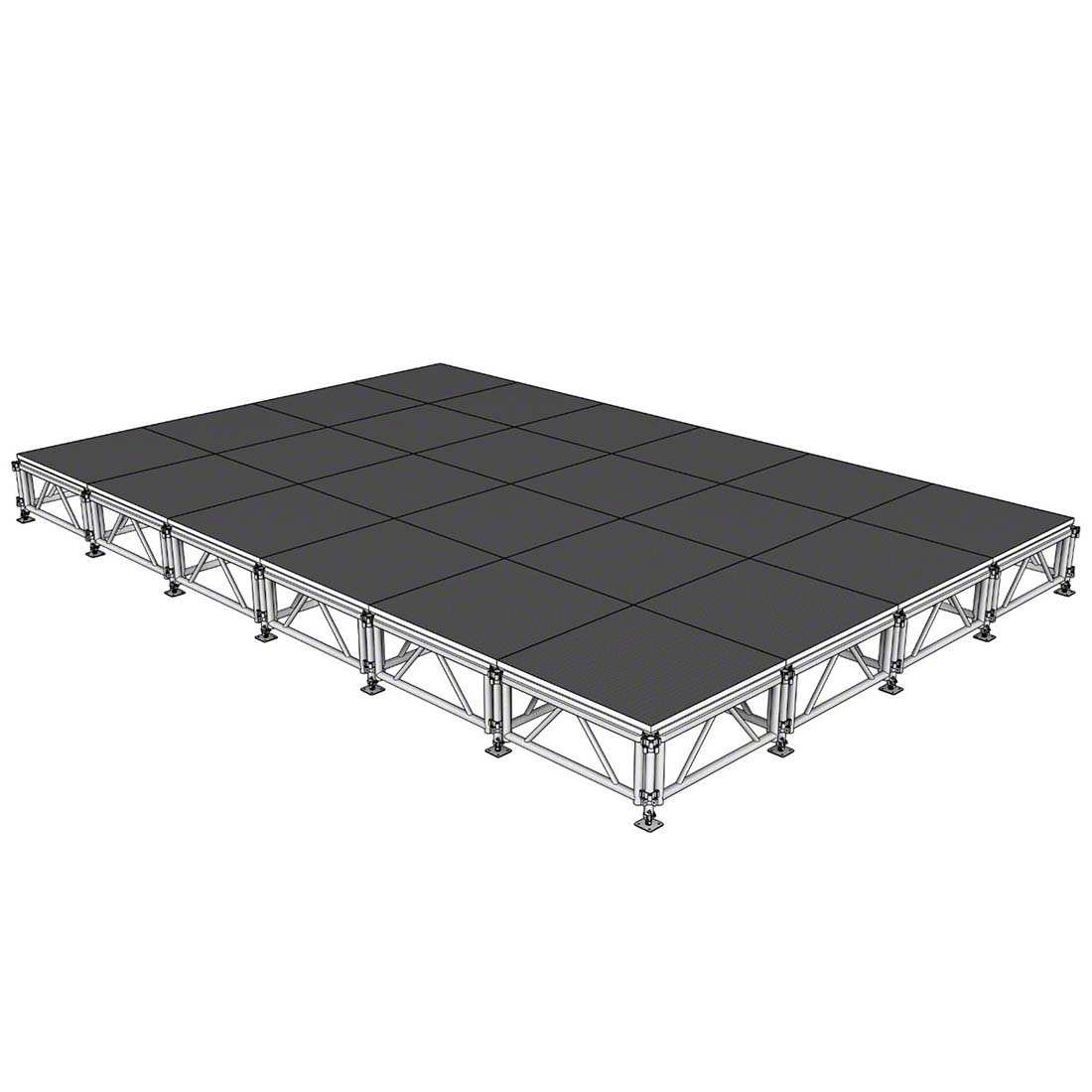 All-Terrain 16'x24' Outdoor Stage System, 24"-48" High, Industrial Finish