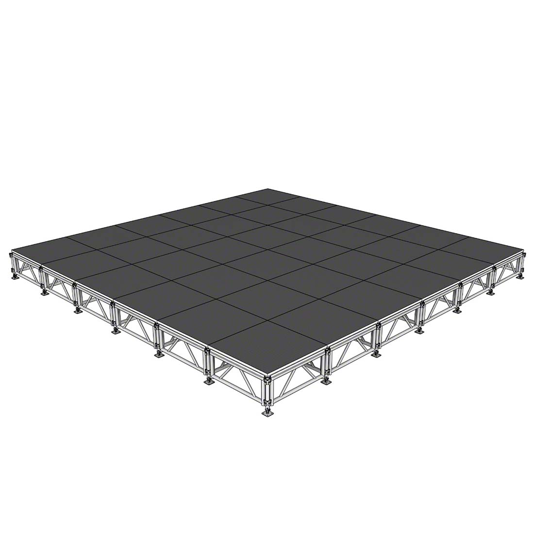 All-Terrain 24'x24' Outdoor Stage System, 24"-48" High, Industrial Finish