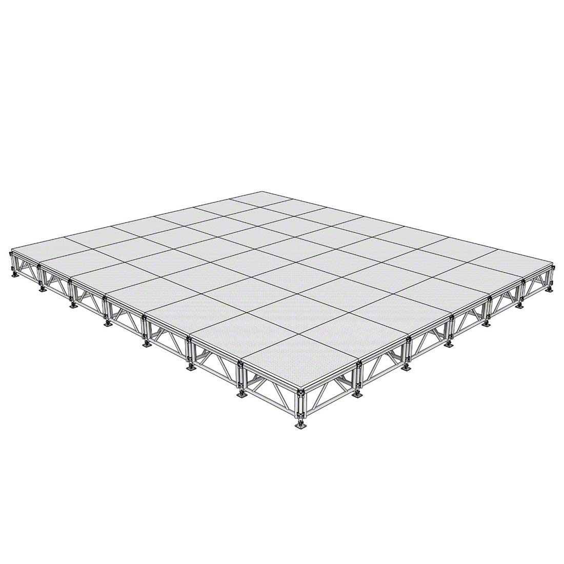 All-Terrain 24'x28' Outdoor Stage System, 24"-48" High, Weatherproof Aluminum