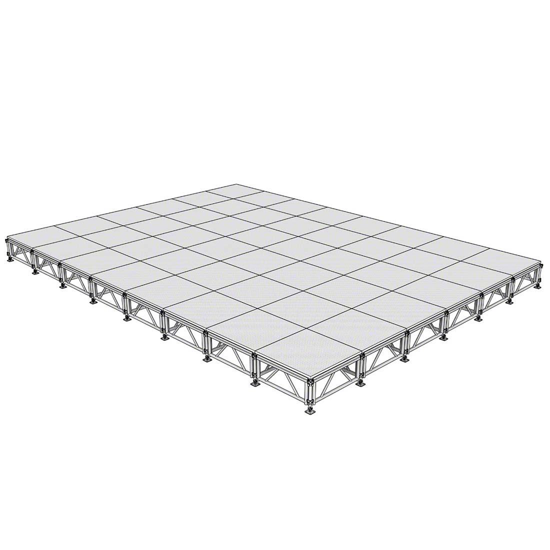 All-Terrain 24'x32' Outdoor Stage System, 24"-48" High, Weatherproof Aluminum