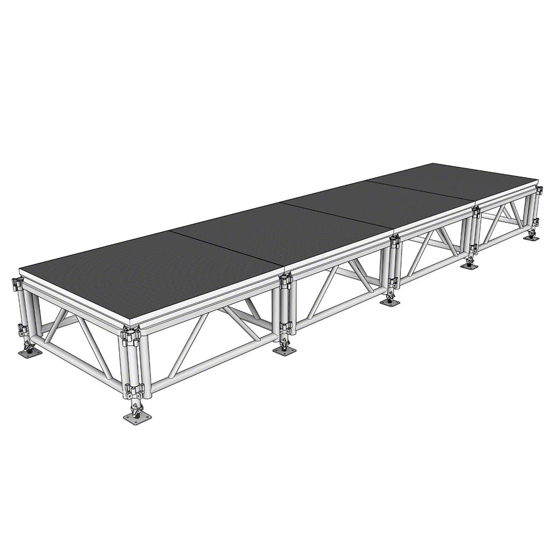 Midwest Folding 4'x16' TransFold Portable Stage Kit, 16