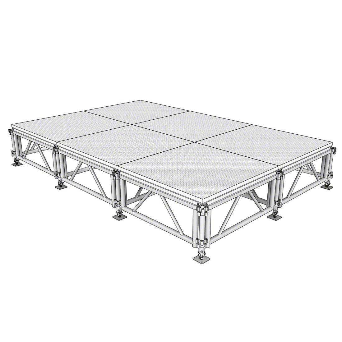 All-Terrain ATSTAGE12848P 12'x8' Outdoor Stage, Aluminum | StageDrop