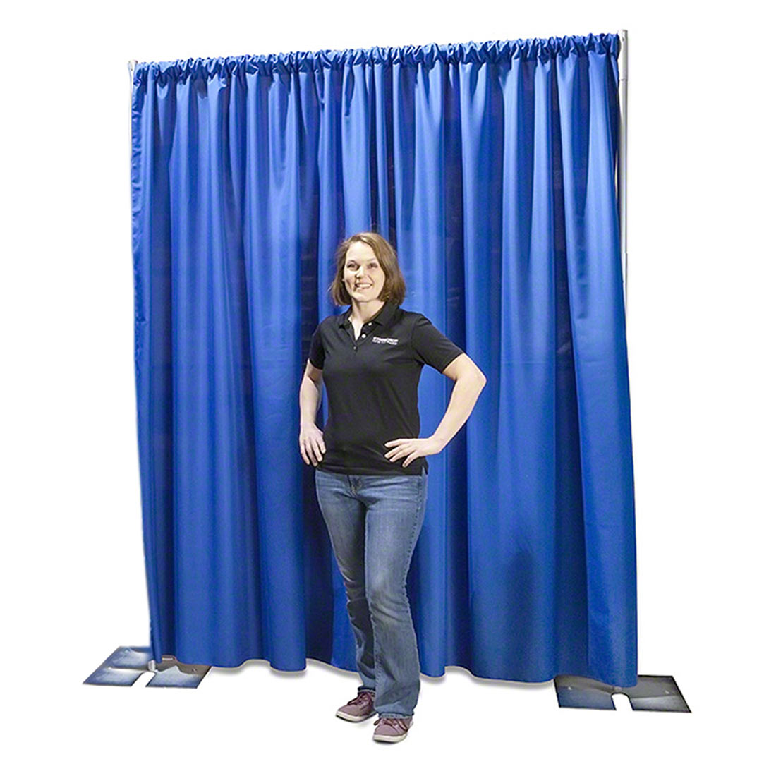 Ameristage FlexDrape 6'-10' Adjustable Back Drop/Curtain Wall Kit
