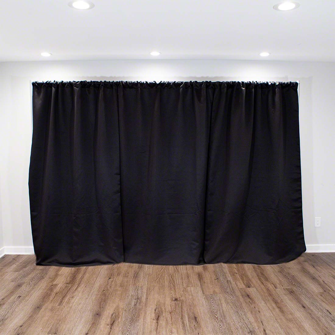 Ameristage FlexDrape 6'-10' Adjustable Back Drop/Curtain Wall Kit - AMFLX610DR