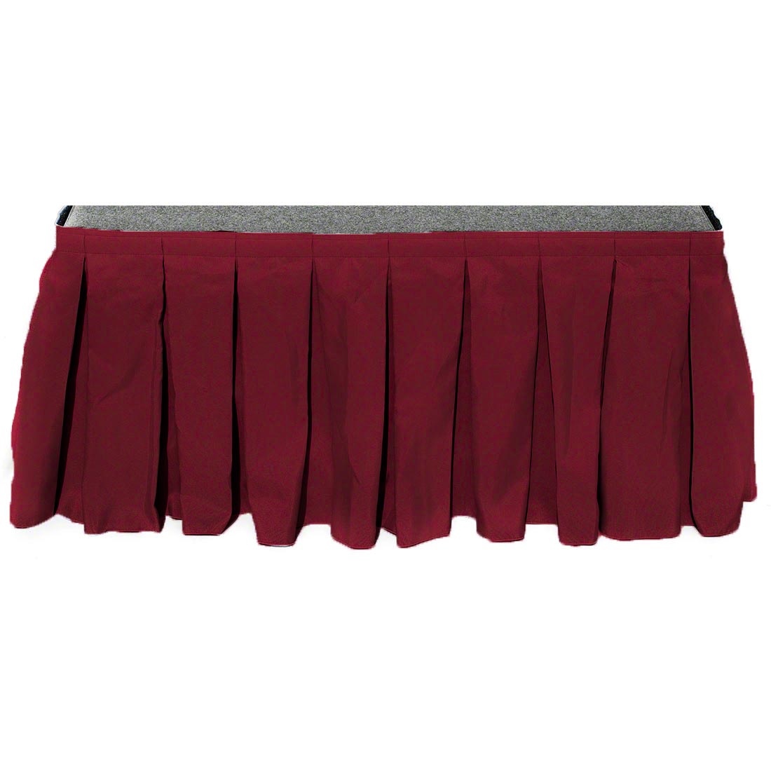 Ameristage Box-Pleat Stage Skirt, 25'8" x 69" Burgundy (Overstock)