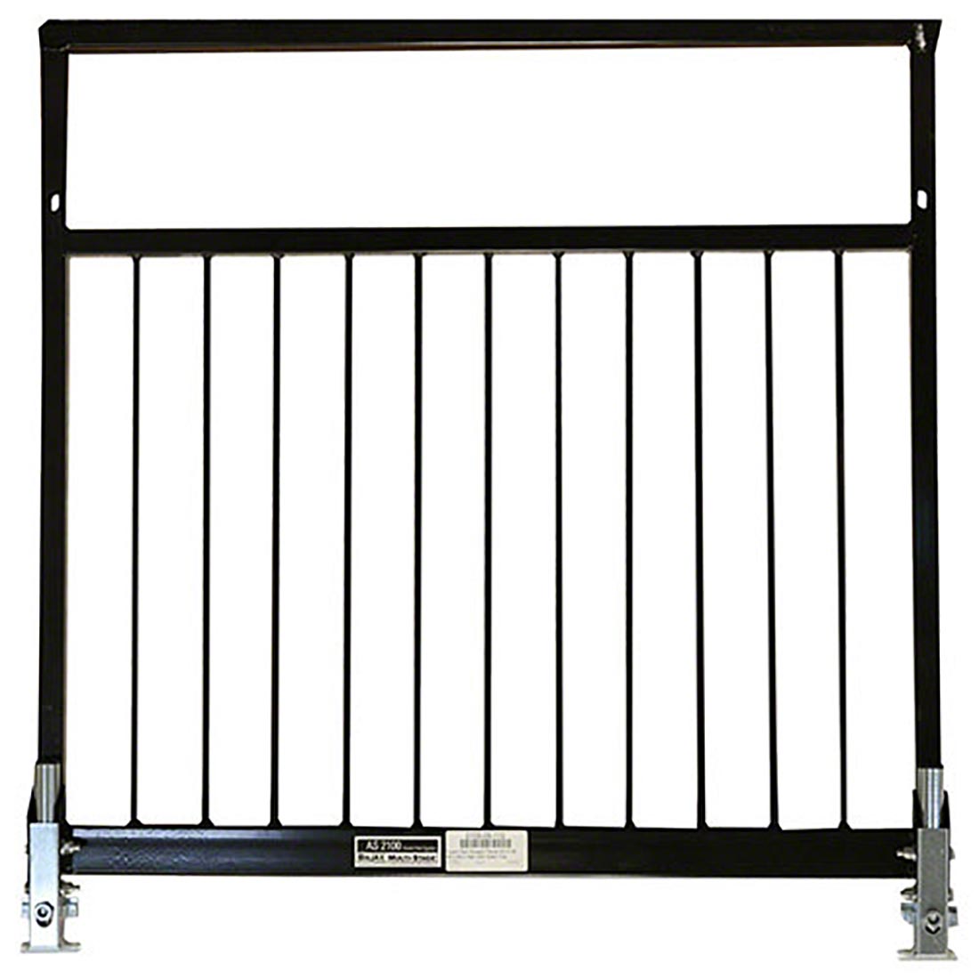 Biljax AS2100 4' Vertical Rail Guard Rail, Square Corner, Open-Top