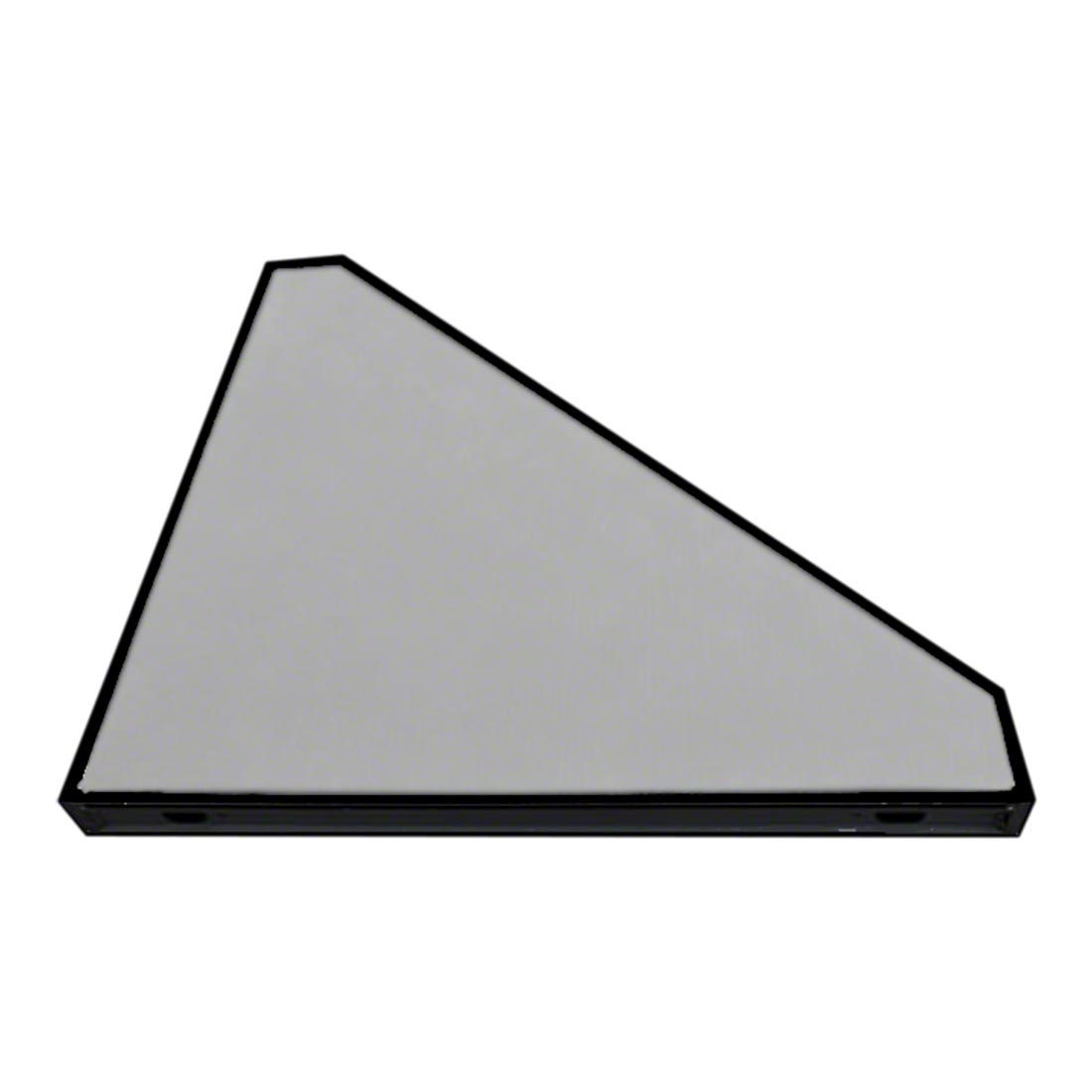 Biljax ST8100 4' 45-Degree Triangle Steel Frame Stage Deck Platform, Black Poly Ripple Plywood
