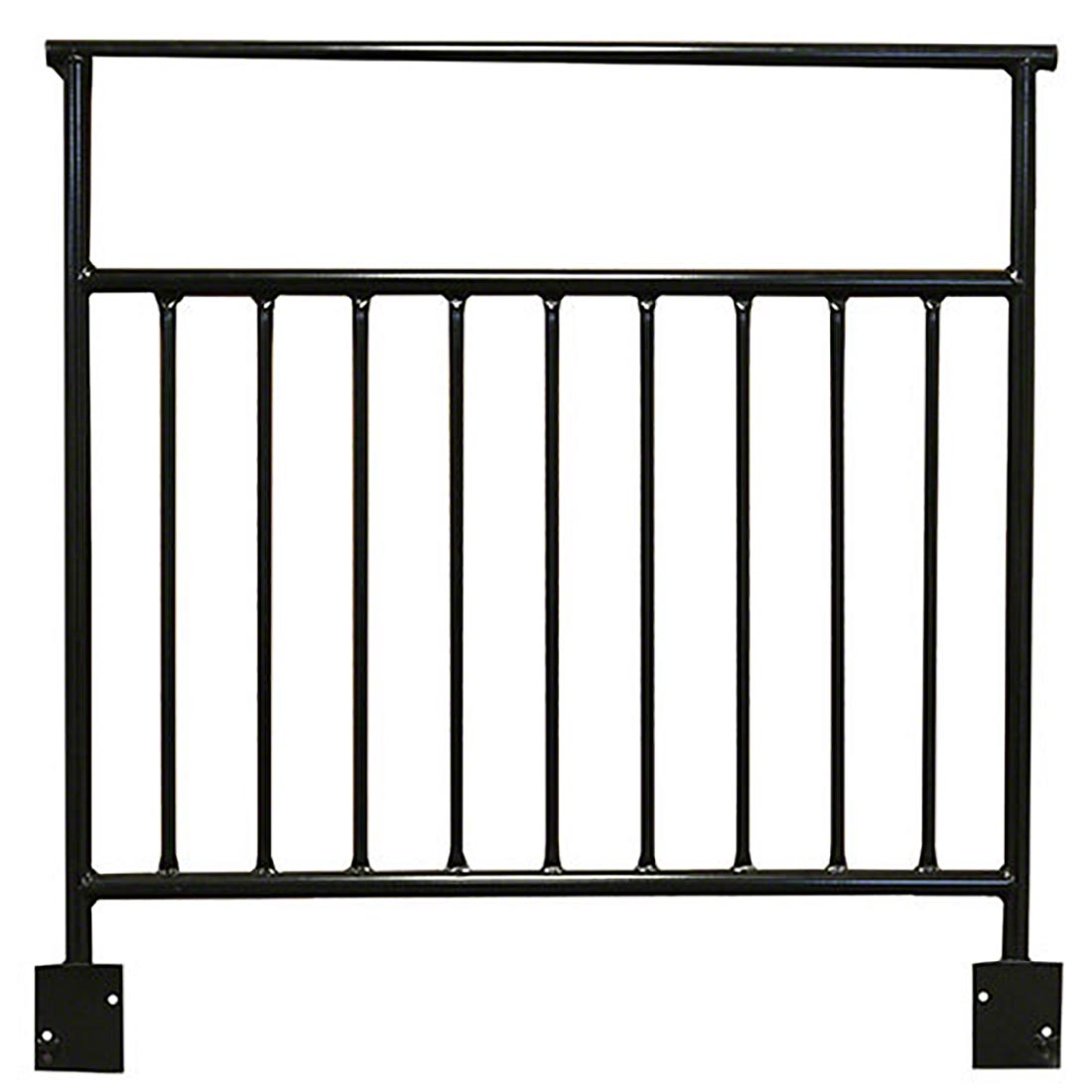 Biljax ST8100 4'W Vertical Rail Guard Rail, Square Corner, Open Top