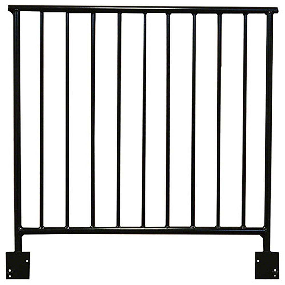 Biljax ST8100 4'W Vertical Rail Guard Rail, Square Corner