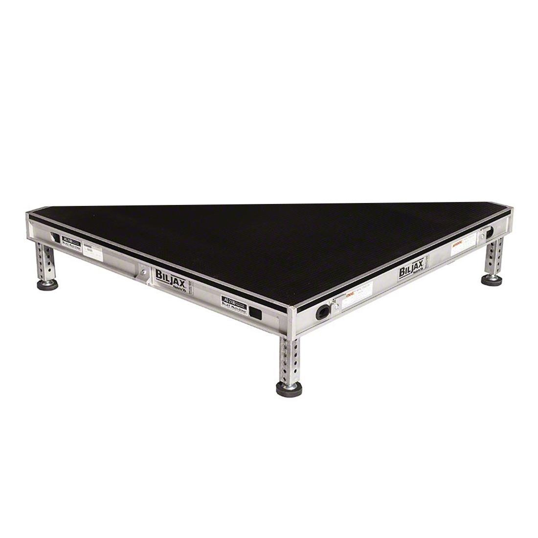 Biljax AS2100 4' Right Triangle Portable Stage Unit, Black Poly