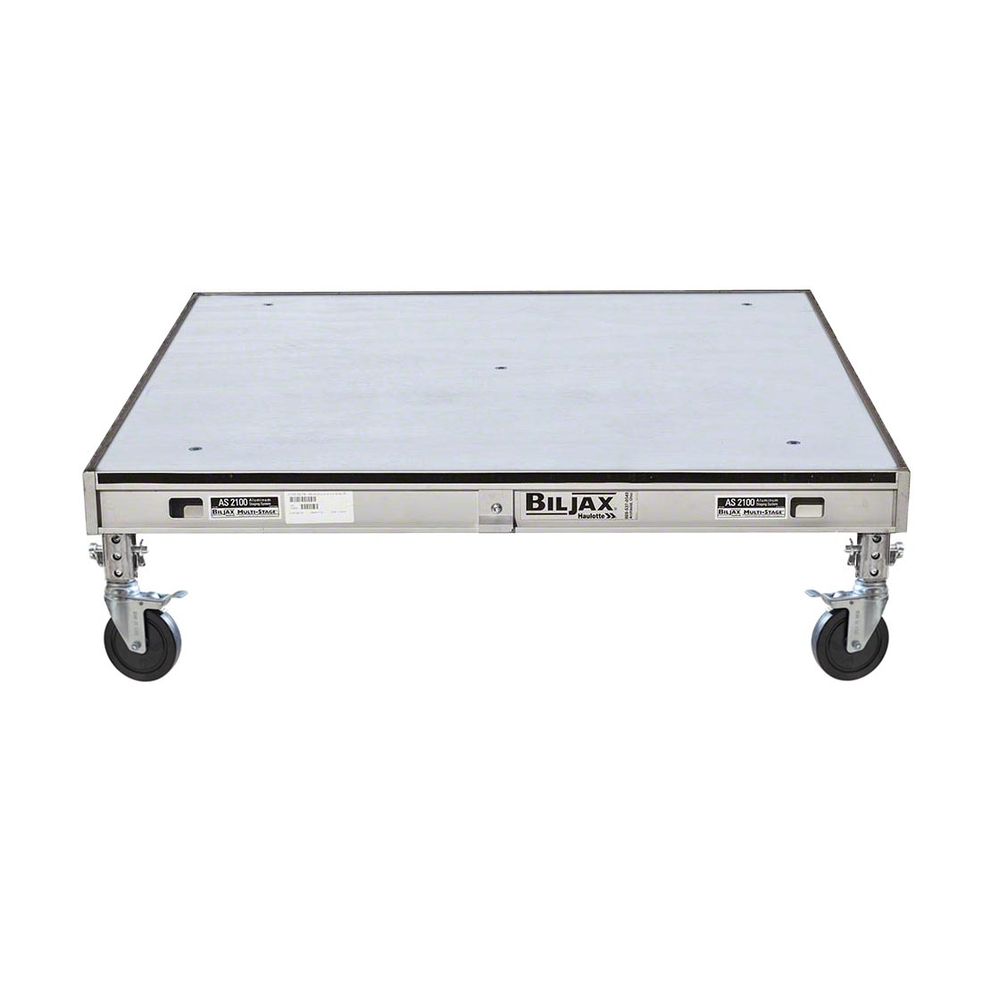 Biljax AS2100 4'x4' Mobile Stage Unit, Gray Stained Plywood