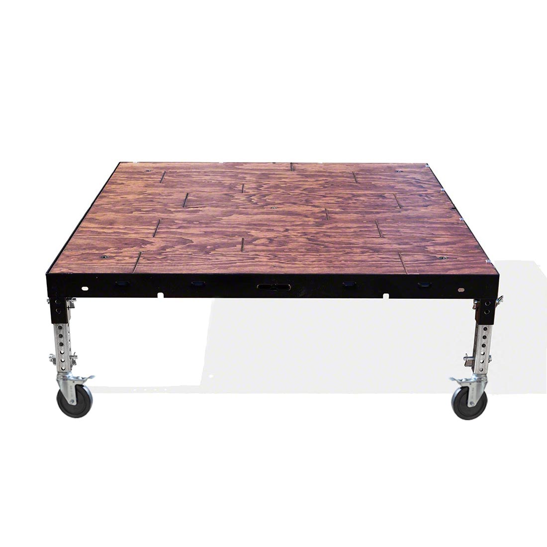 Biljax ST8100 4'x4' Mobile Stage Unit, Pecan Faux Hardwood BJX-MST4X4-PFH
