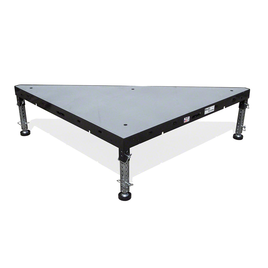 Biljax ST8100 4' Right Triangle Portable Stage Unit, Gray Stained Plywood BJX-ST4T-GSP