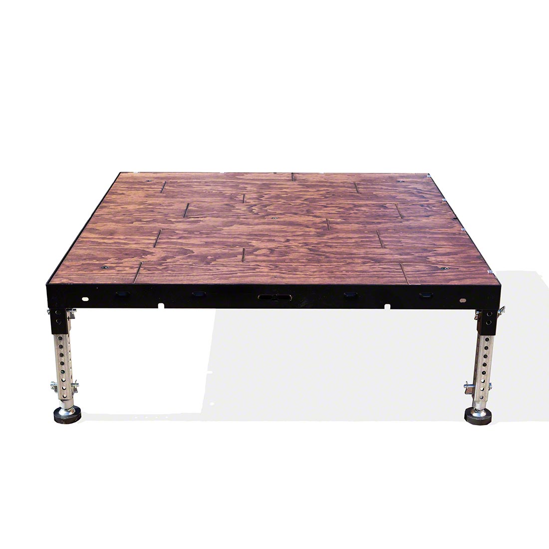 Biljax ST8100 4'x4' Portable Stage Kit, Pecan Faux Hardwood 