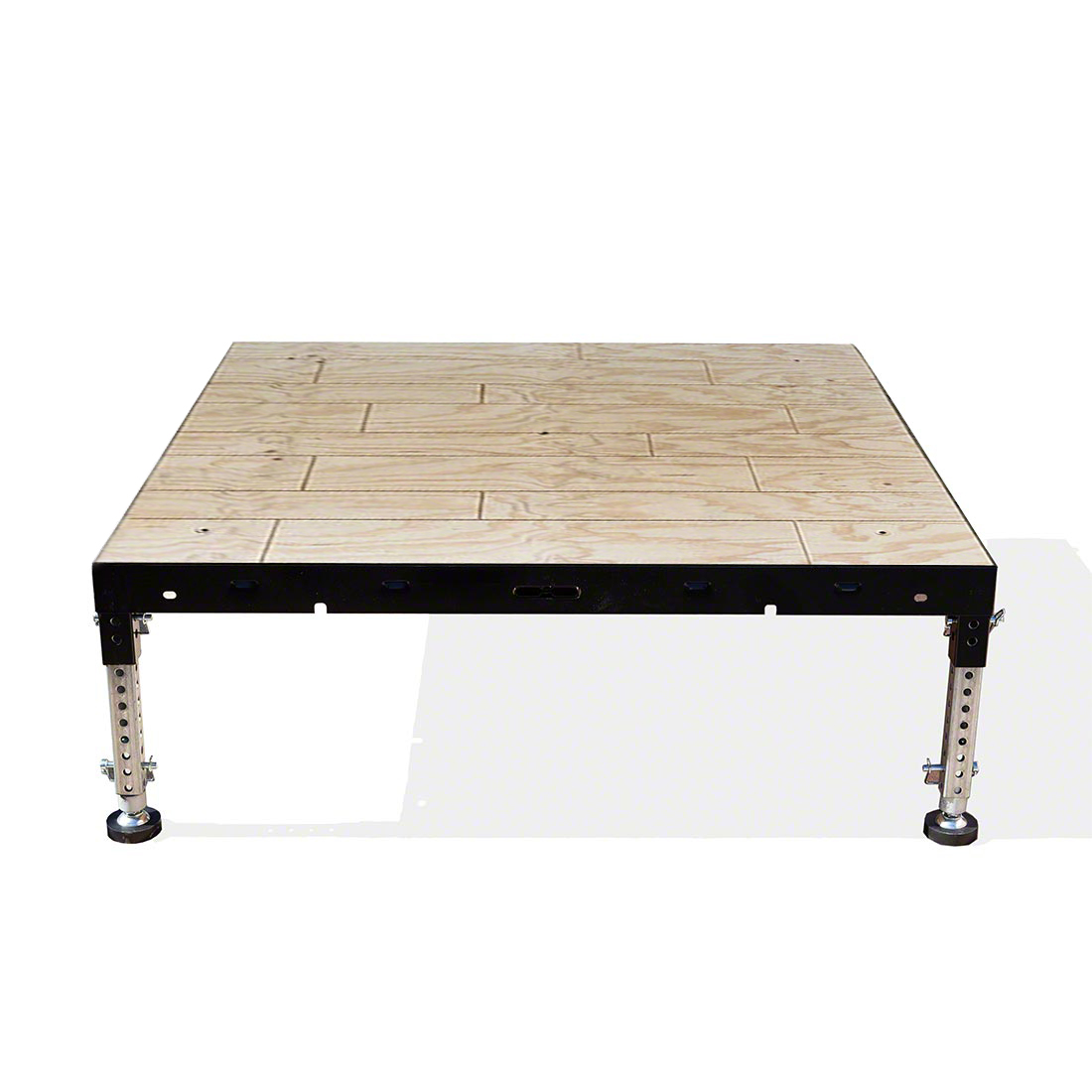 Biljax ST8100 4'x4' Portable Stage Kit, Unfinished Faux Hardwood BJX-ST-UFH-4X4