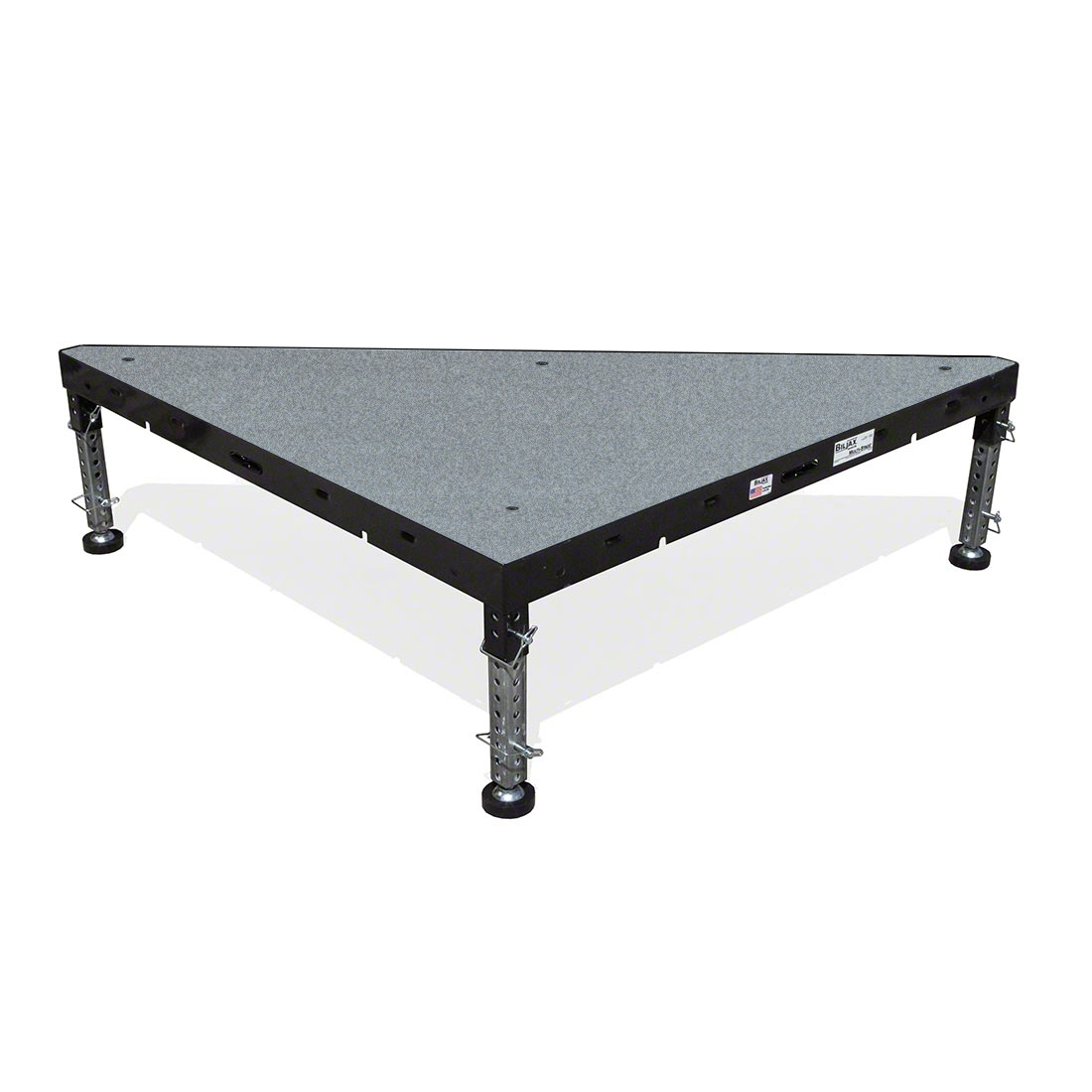 Biljax ST8100 4' Right Triangle Portable Stage Unit, Gray Carpet BJX-ST4T-CPT