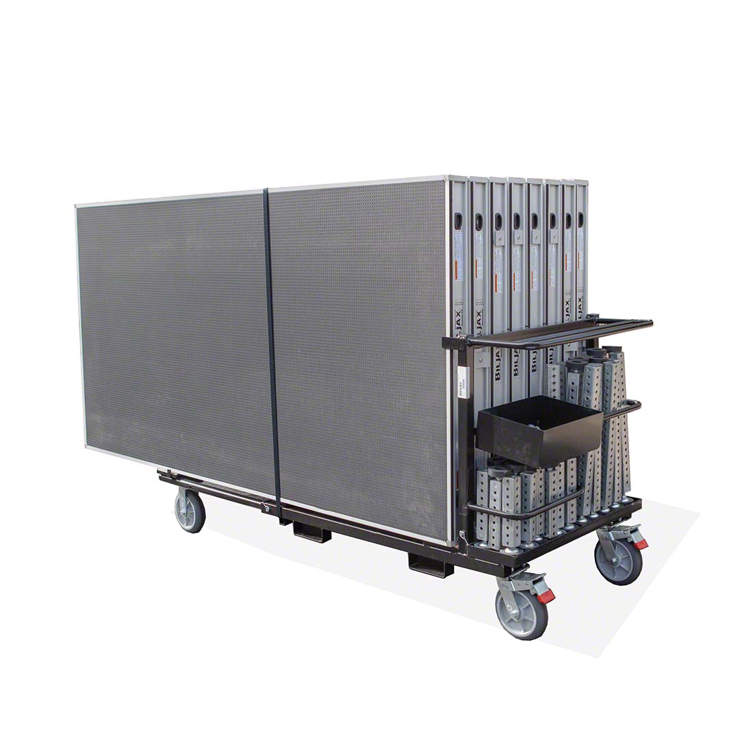 Biljax AS2100 16'x16' Portable Stage & Storage Cart Package (4'x8' Premium Decks - Velcro Installed) BJX-0105-100-02