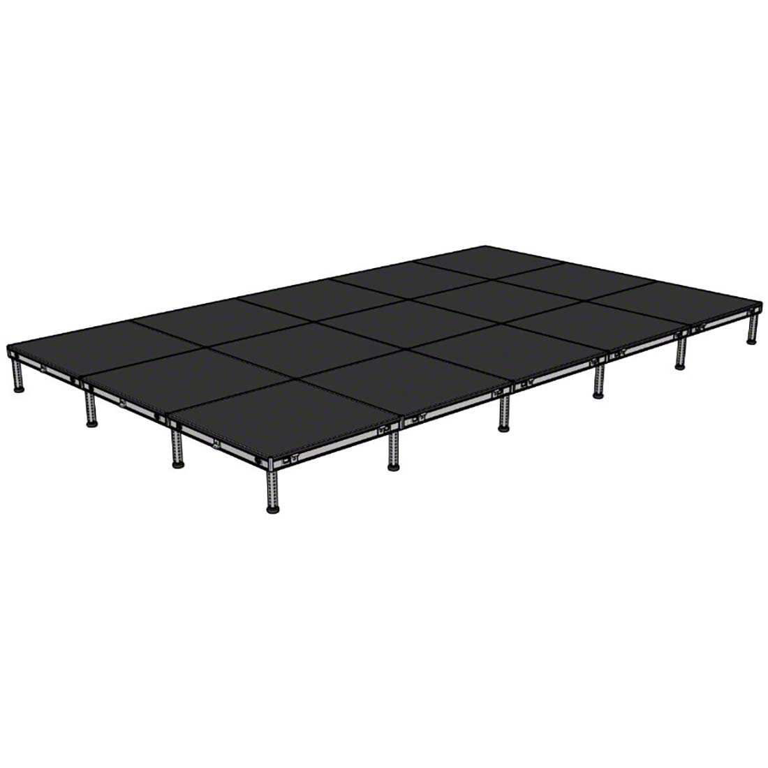 Biljax AS2100 12'x20' Portable Stage Kit (15 - 4'x4' Decks) BJX-AS44-12X20