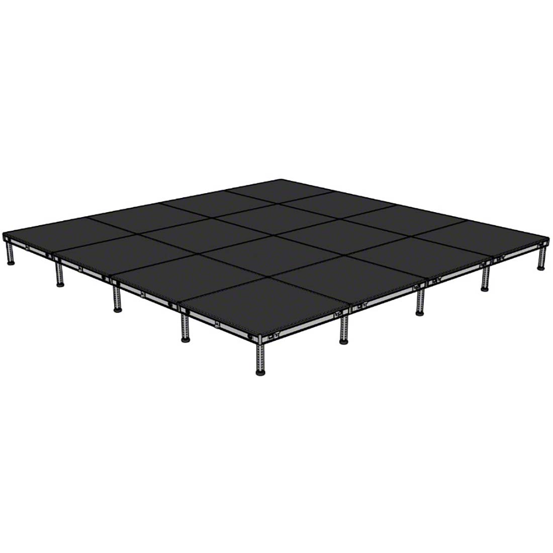 Biljax AS2100 16'x16' Portable Stage Kit (16 - 4'x4' Decks) BJX-AS44-16X16