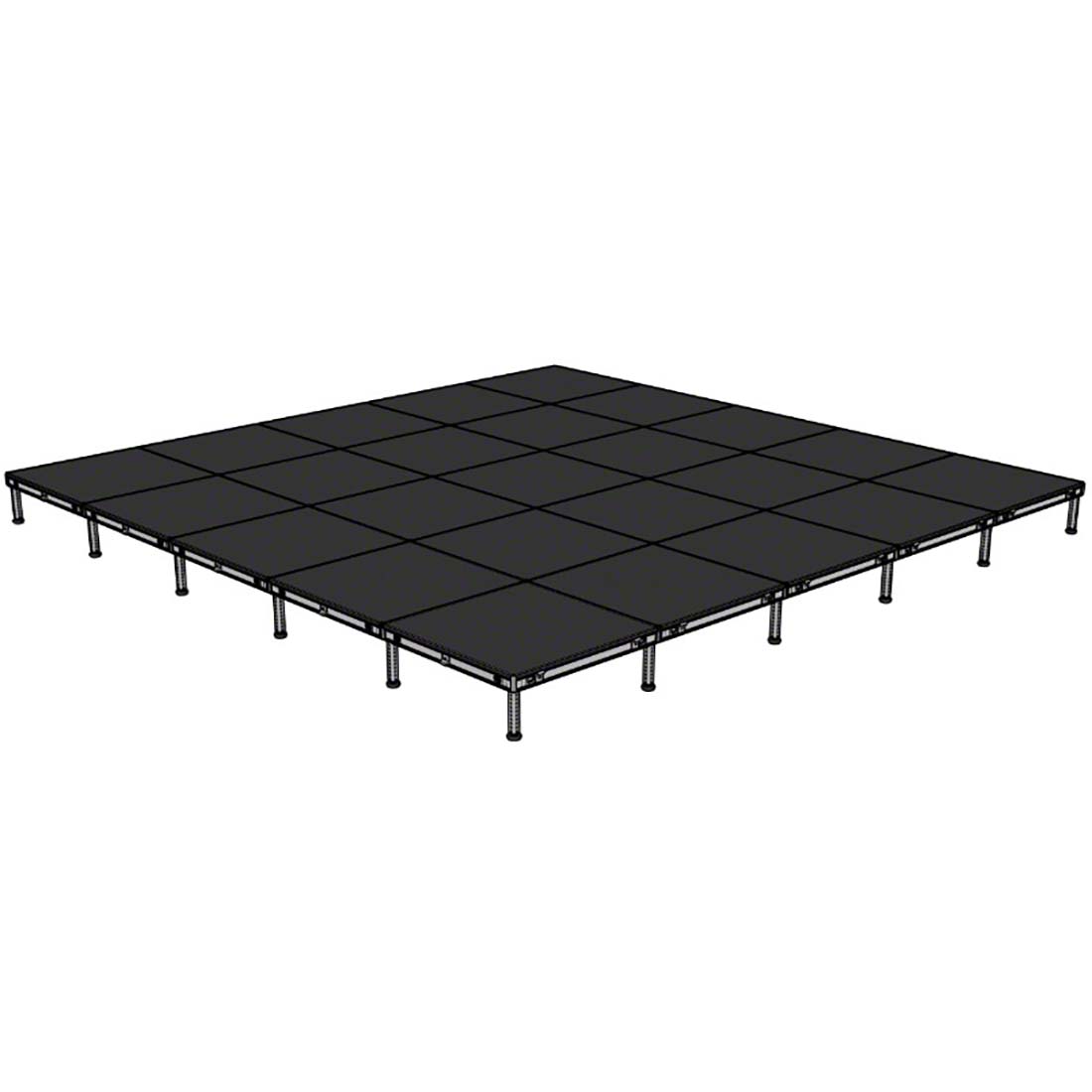 Biljax AS2100 20'x20' Portable Stage Kit (25 - 4'x4' Decks)