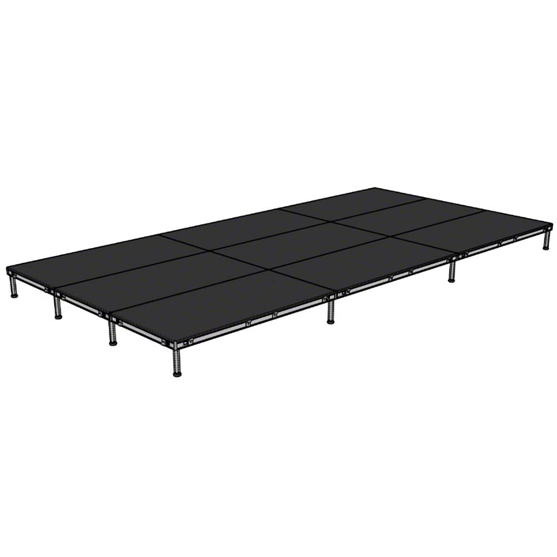 Biljax AS2100 12'x24' Portable Stage Kit (9 - 4'x8' Decks)