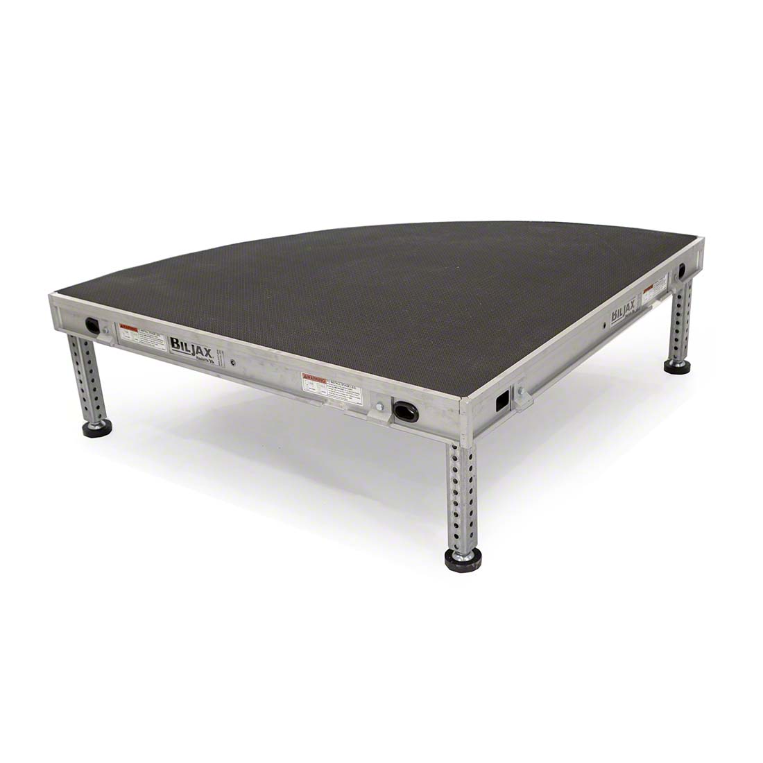 Biljax AS2100 4' Quarter Round Portable Stage Unit, Black Poly
